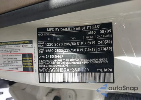 2010 Mercedes-Benz Glk 350 4Matic from USA, damaged, VIN WDCGG8HB9AF390426